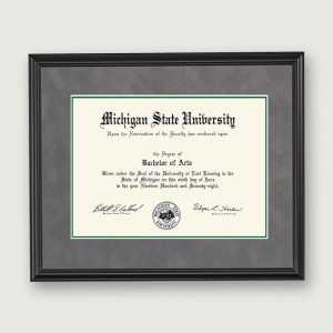 Mich-St-Diploma-Frame–Black