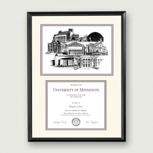 Minn-Artistic-Diploma–Standard-Matting–Black