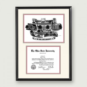 Ohio-State-Artistic-Diploma–Standard-Matting–Black